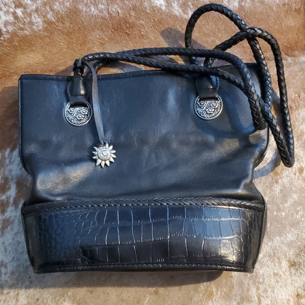 Brand NEW Black Structured Shoulder Bags with Leather and Textured Design - Picture 1 of 6